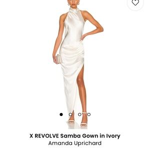 White backless dress